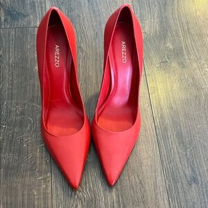 Arezzo Elegant Red Heels for Women